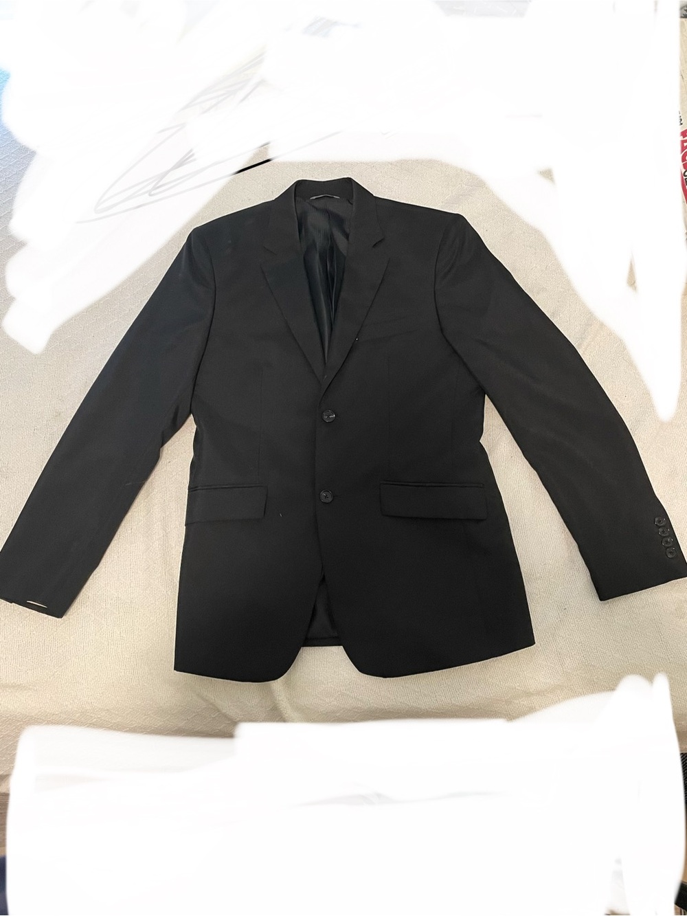 Men's Black Two-Button Blazer